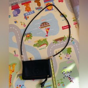 Leather Tory Burch Foldover convertible Crossbody Thea Bag with Tassels
